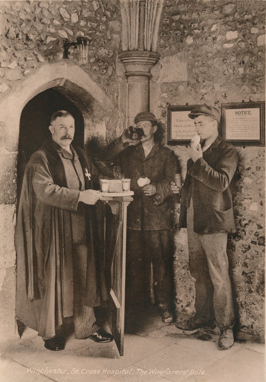The Wayfarers Dole, Hospital of St Cross, Winchester, Hampshire, frühes 20. Jahrhundert von Unbekannt