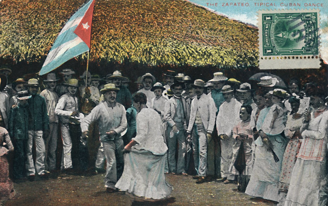 Der Zapateo, typischer kubanischer Tanz, ca. 1910 von Unbekannt
