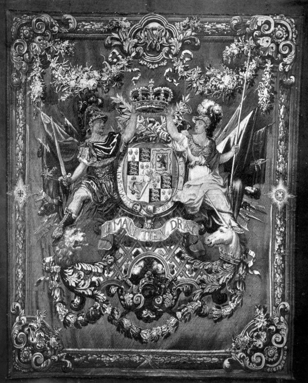 Die Wappen von Wilhelm und Maria, 1689-1694 von Unbekannt
