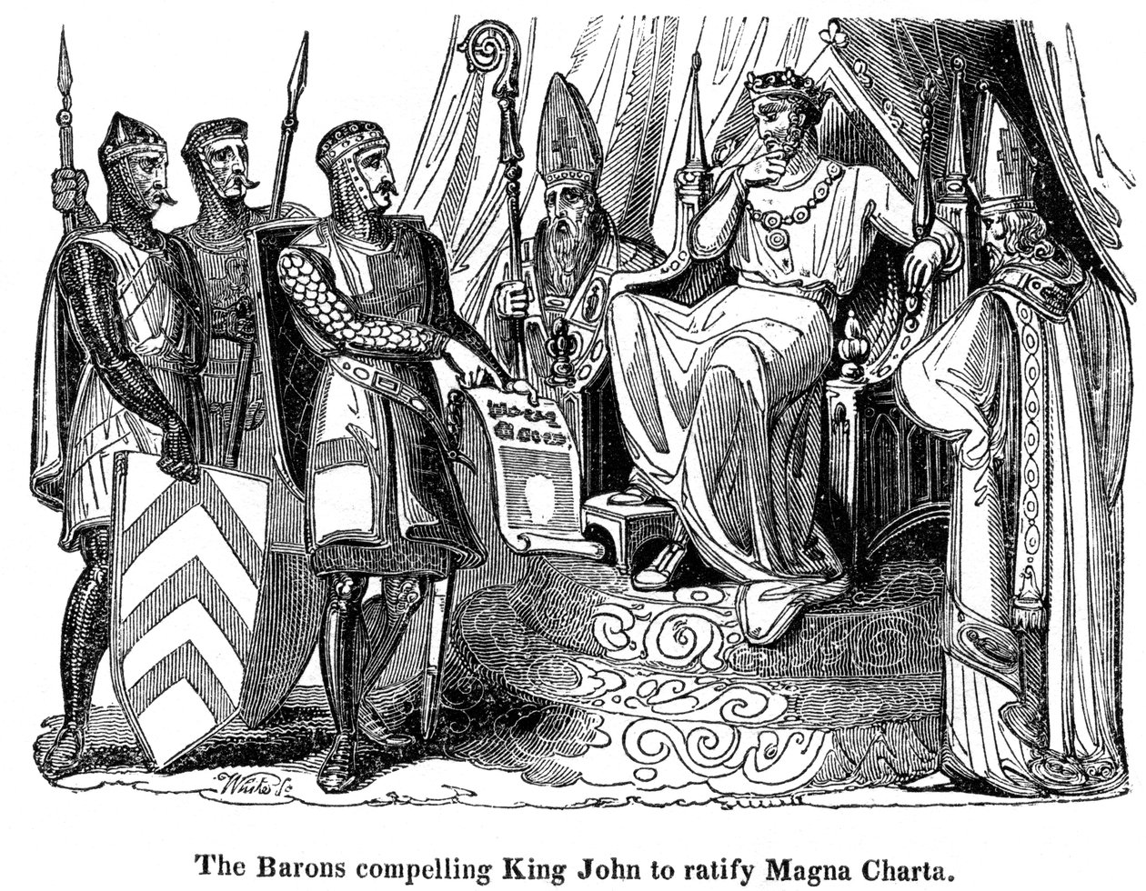 Die Barone zwingen König John, die Magna Carta zu ratifizieren, 1215 von Unbekannt