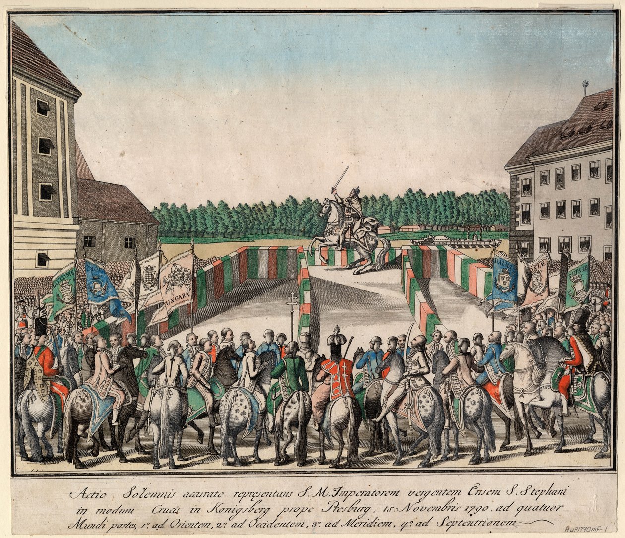 Die Krönung von Kaiser Leopold II. zum König von Ungarn in Pressburg am 15. November 1790 von Unbekannt