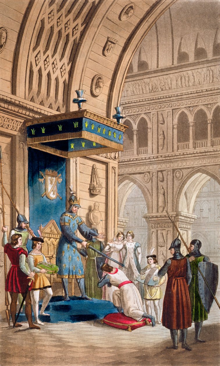 Die Schaffung eines Tempelritters, um 1820-1830 von Unbekannt