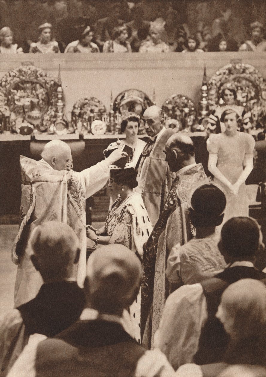Die Krönung von Königin Elizabeth, Ehefrau von König Georg VI., 1937 von Unbekannt