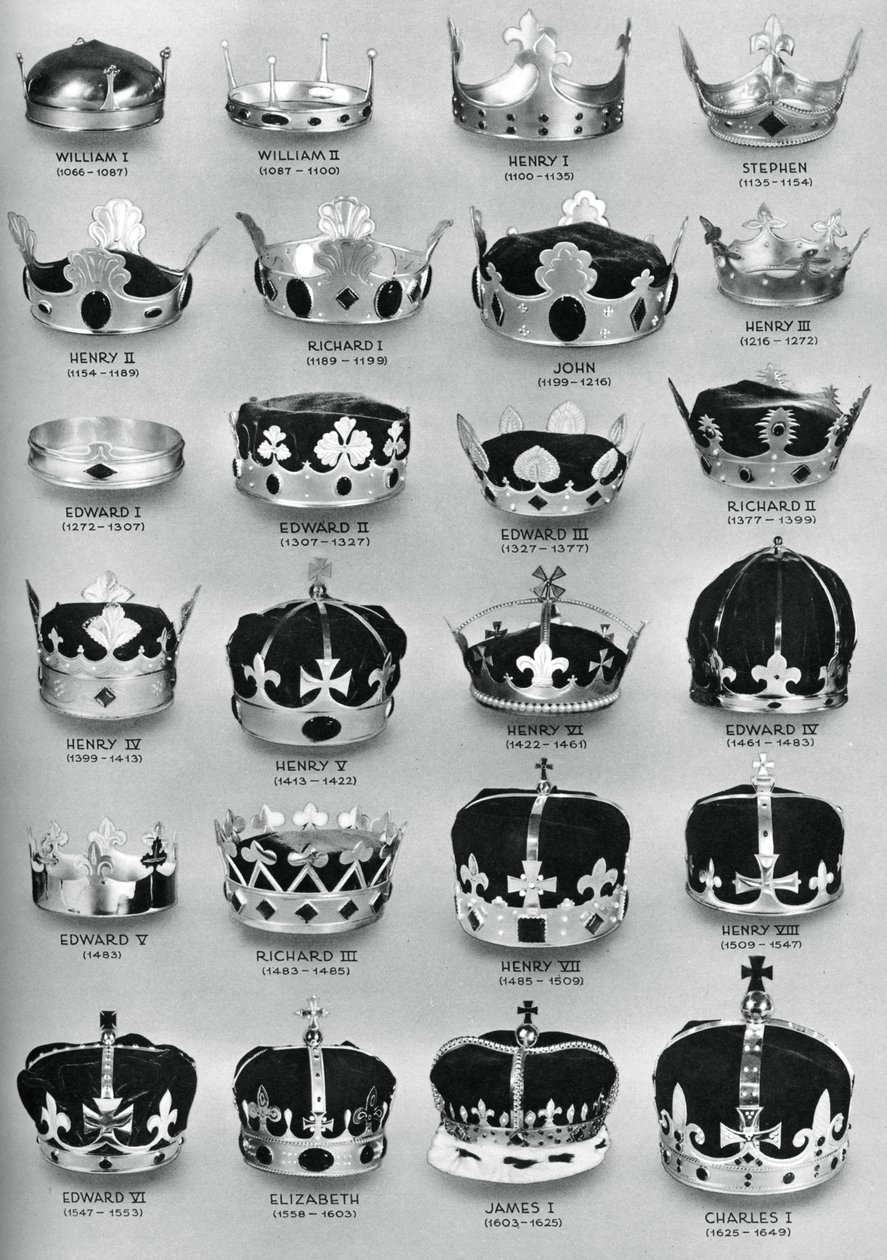 Die Kronen der englischen Souveräne von Wilhelm dem Eroberer bis Charles I von Unbekannt