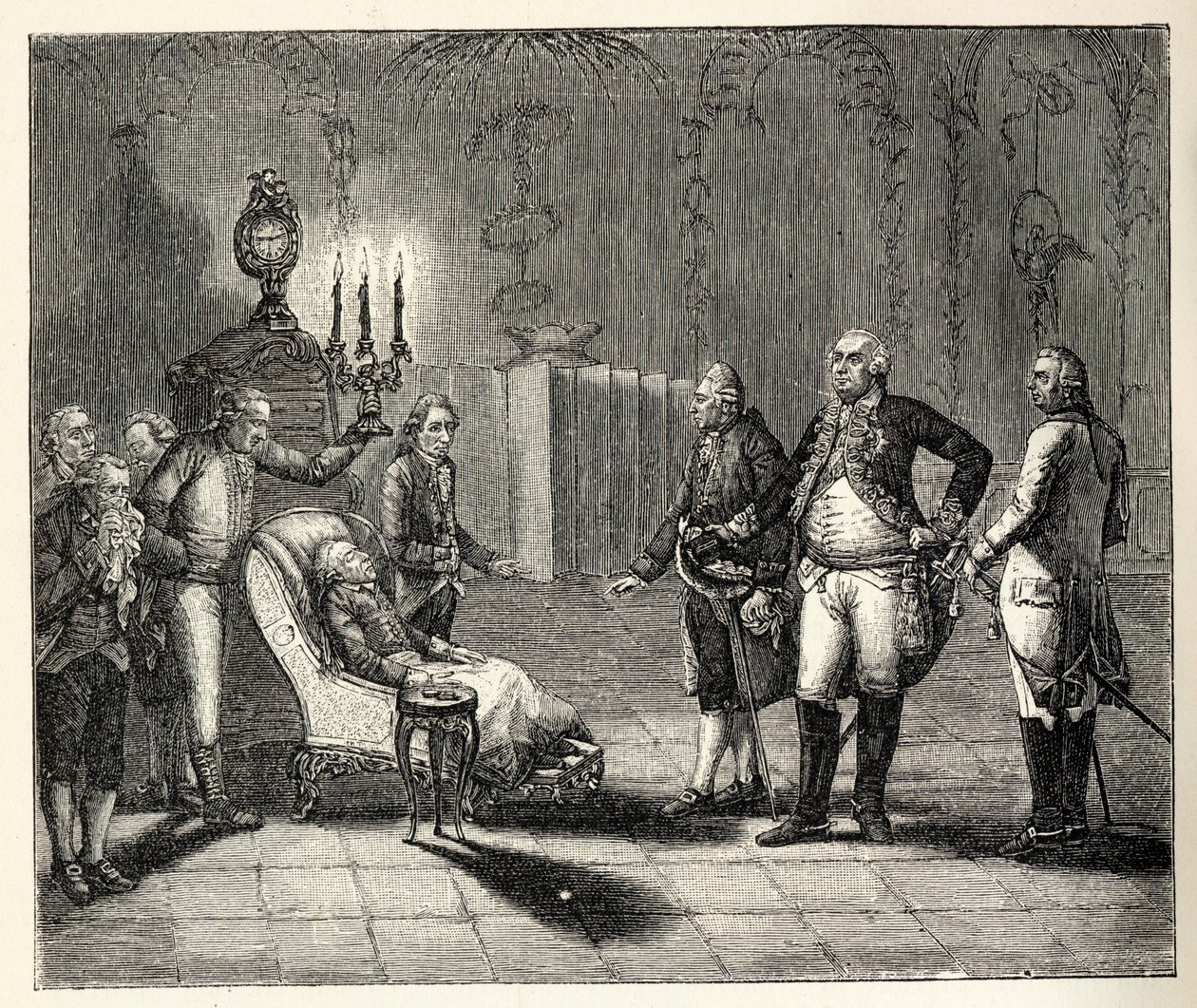 Der Tod von Friedrich II. am 17. August 1786 von Unbekannt