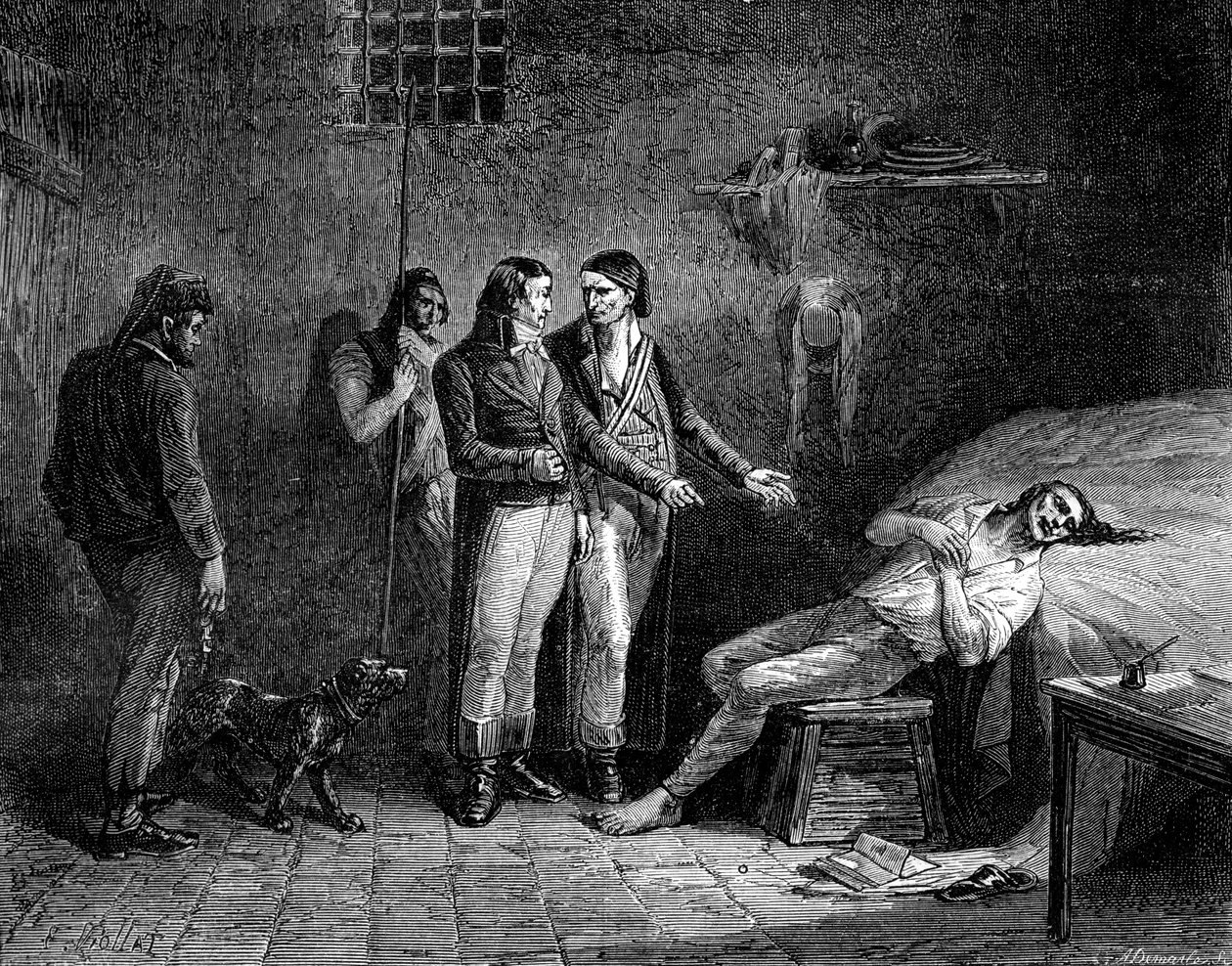 Der Tod des Marquis de Condorcet, 1794 1882-1884 von Unbekannt