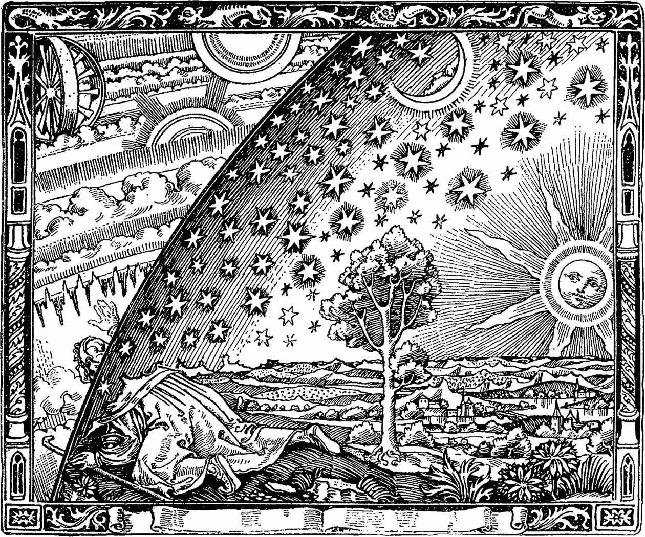 Der Rand des Firmaments Flammarion Gravur aus L