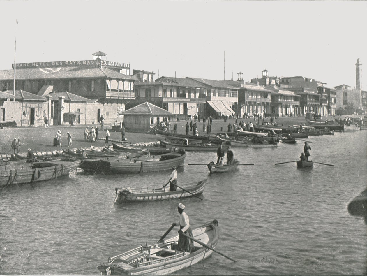 Der Eingang zum Suezkanal in Port Said, Ägypten, 1895 von Unbekannt