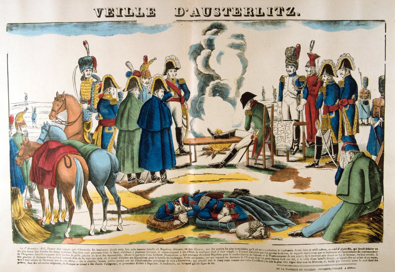 Der Vorabend von Austerlitz, 1. Dezember 1805, 19. Jahrhundert von Unbekannt