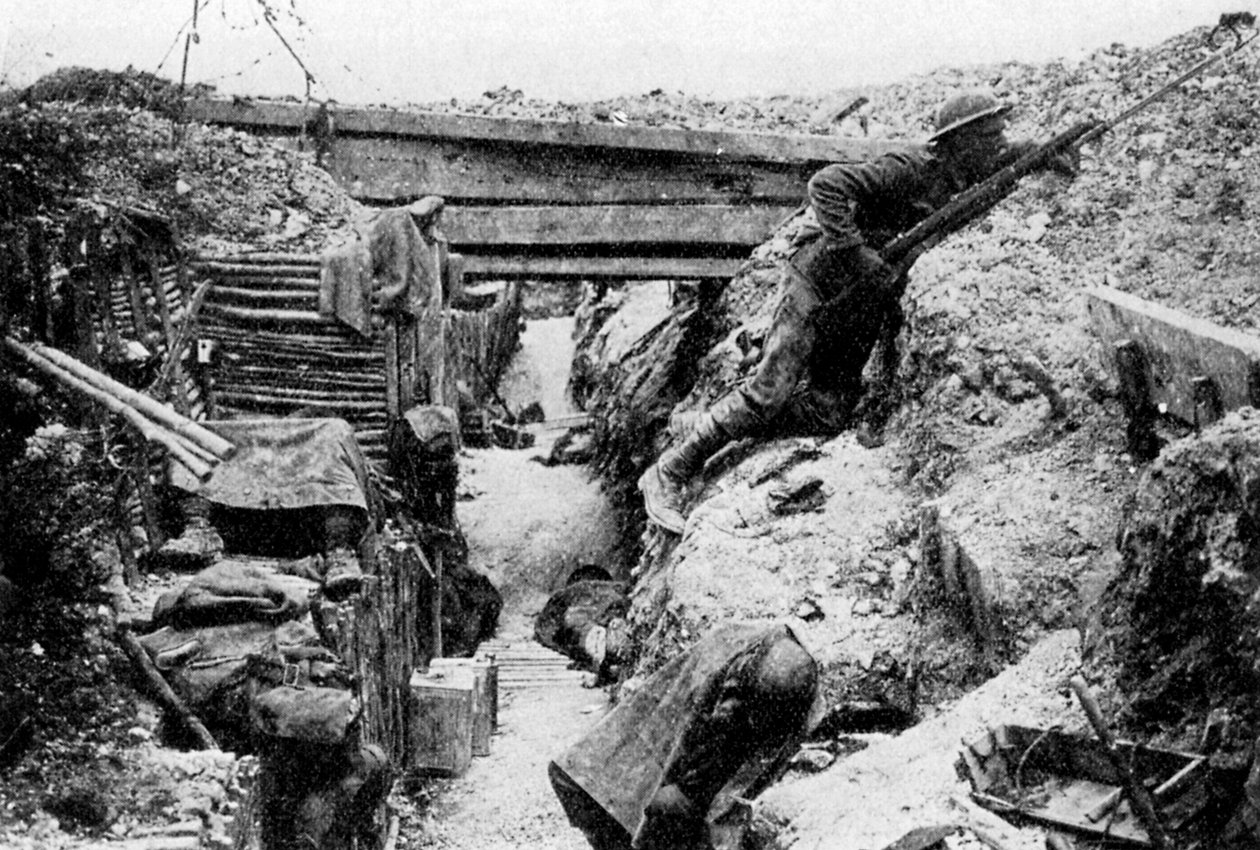 Die Frontlinie bei Ovillers, Schlacht an der Somme, Picardie, Frankreich, Juli 1916 von Unbekannt