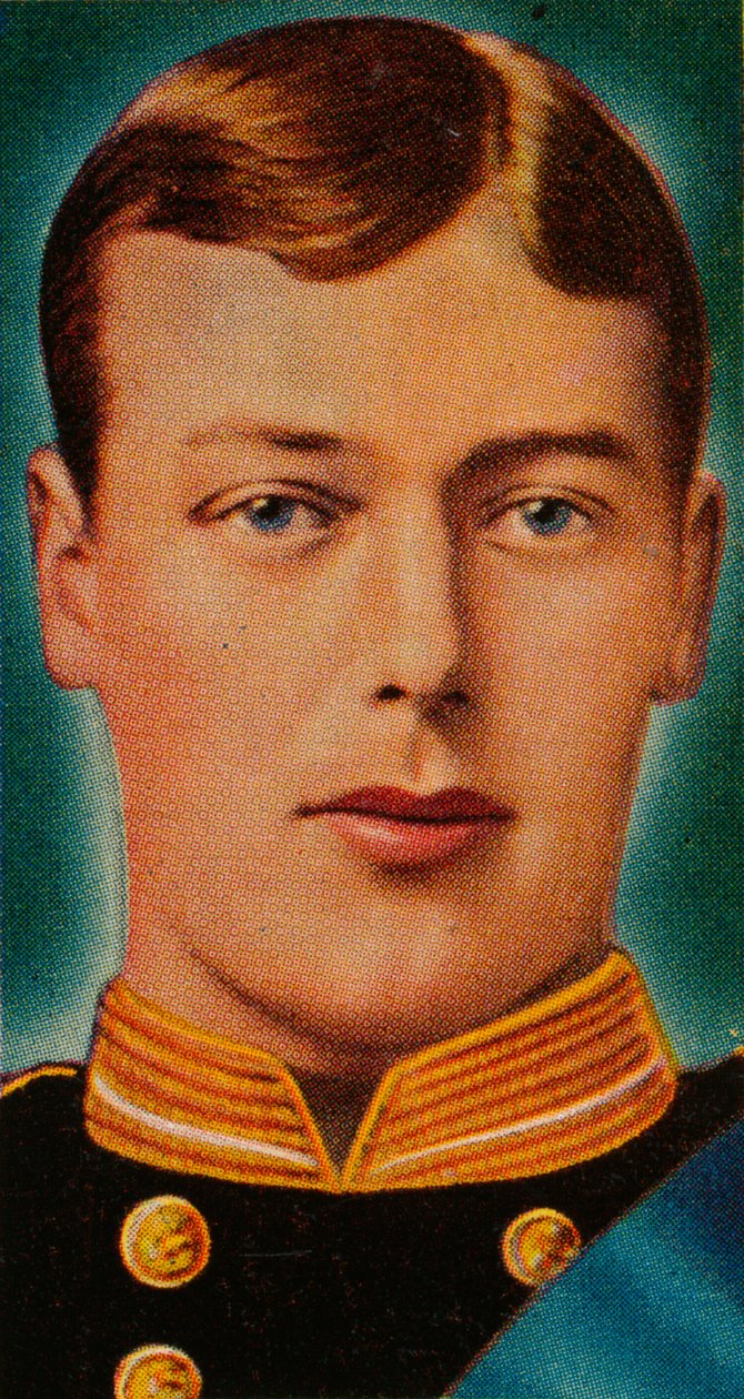 Der zukünftige König George V als Sub-Lieutenant in der Royal Navy, ca. 1880er, 1935 von Unbekannt