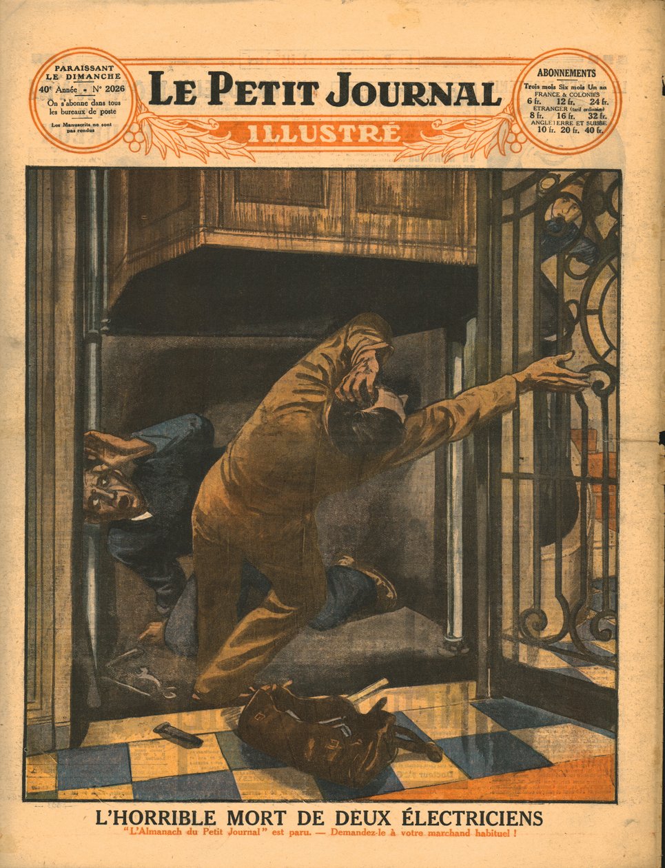 Der schreckliche Tod von zwei Elektrikern, 1929 von Unbekannt