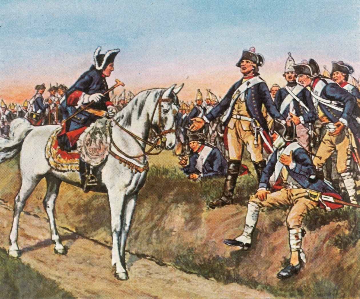 Der Morgen nach dem Angriff bei Hochkirch, 14. Oktober 1758, 1936 von Unbekannt