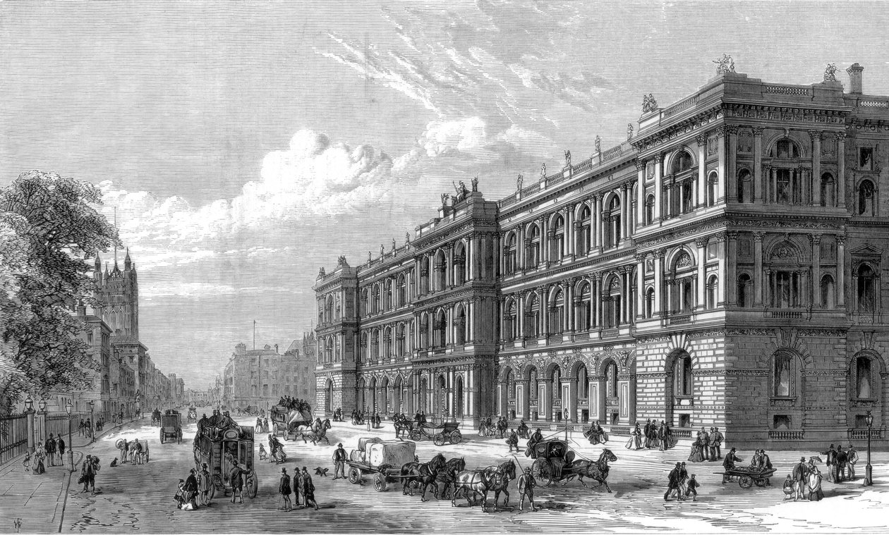 Das neue Heim- und Kolonialamt, Parliament Street, Westminster, London, 1875 von Unbekannt