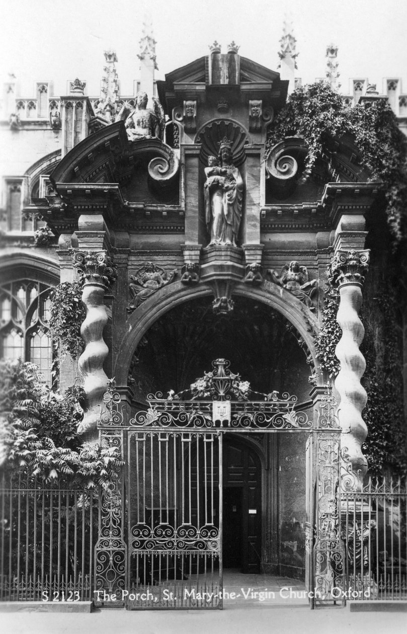 Die Vorhalle der Kirche St. Mary the Virgin, Oxford, Oxfordshire, frühes 20. Jahrhundert von Unbekannt