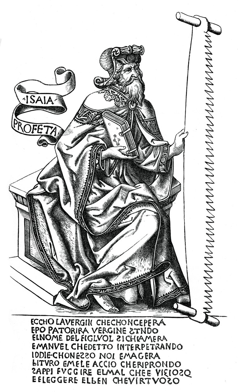 Der Prophet Jesaja mit dem Instrument seines Martyriums, 15. Jahrhundert, 1870 von Unbekannt