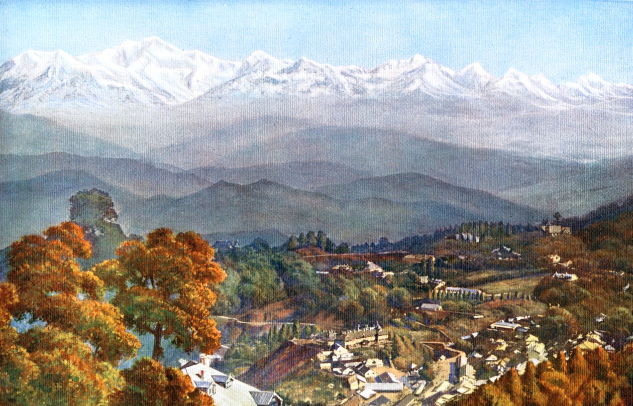 Der Schnee von Jalapahar, Darjeeling, Indien, frühes 20. Jahrhundert von Unbekannt