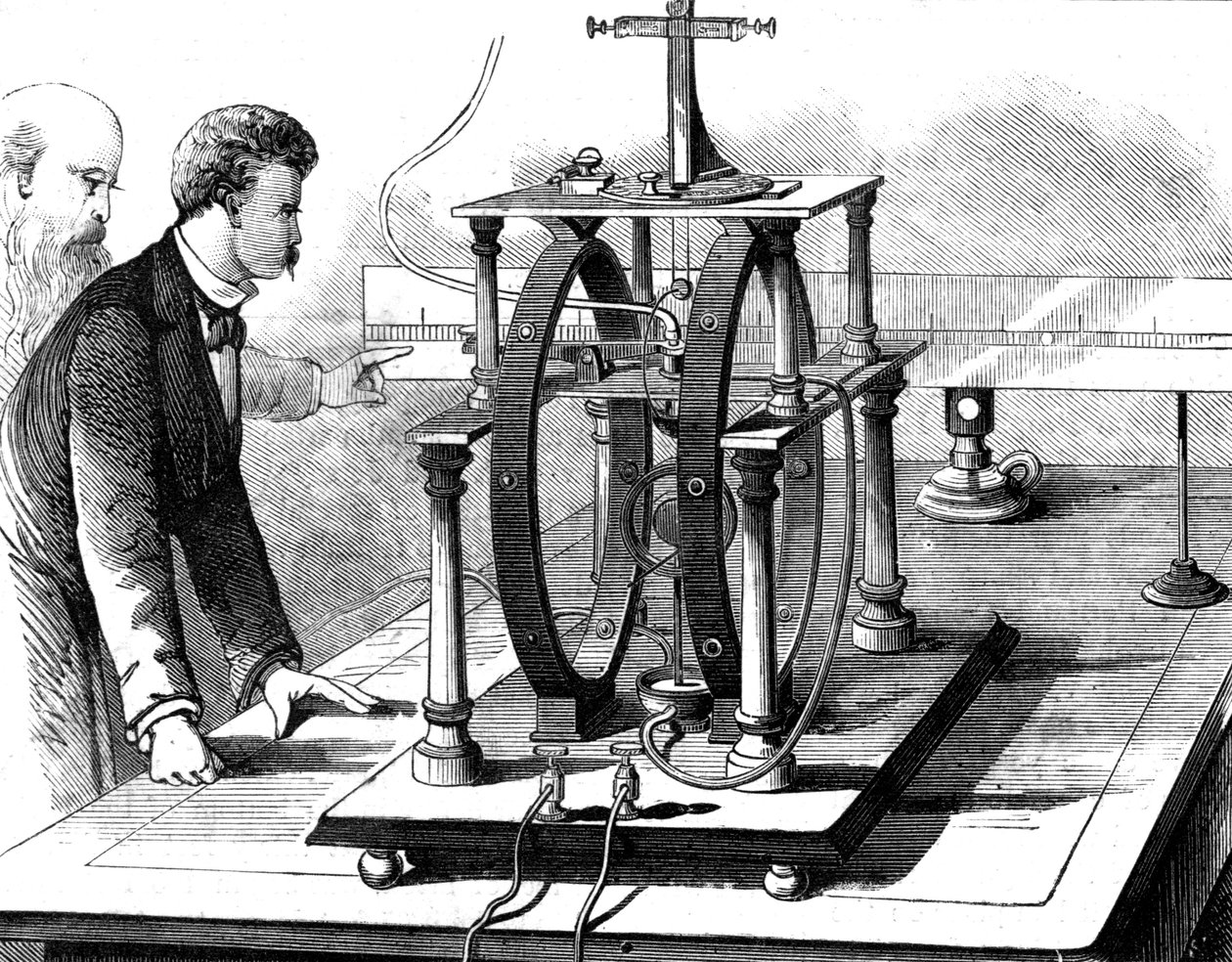 Thomas Edisons verbesserte Form des elektrischen Dynamometers von JW Trowbridge, 1879 von Unbekannt