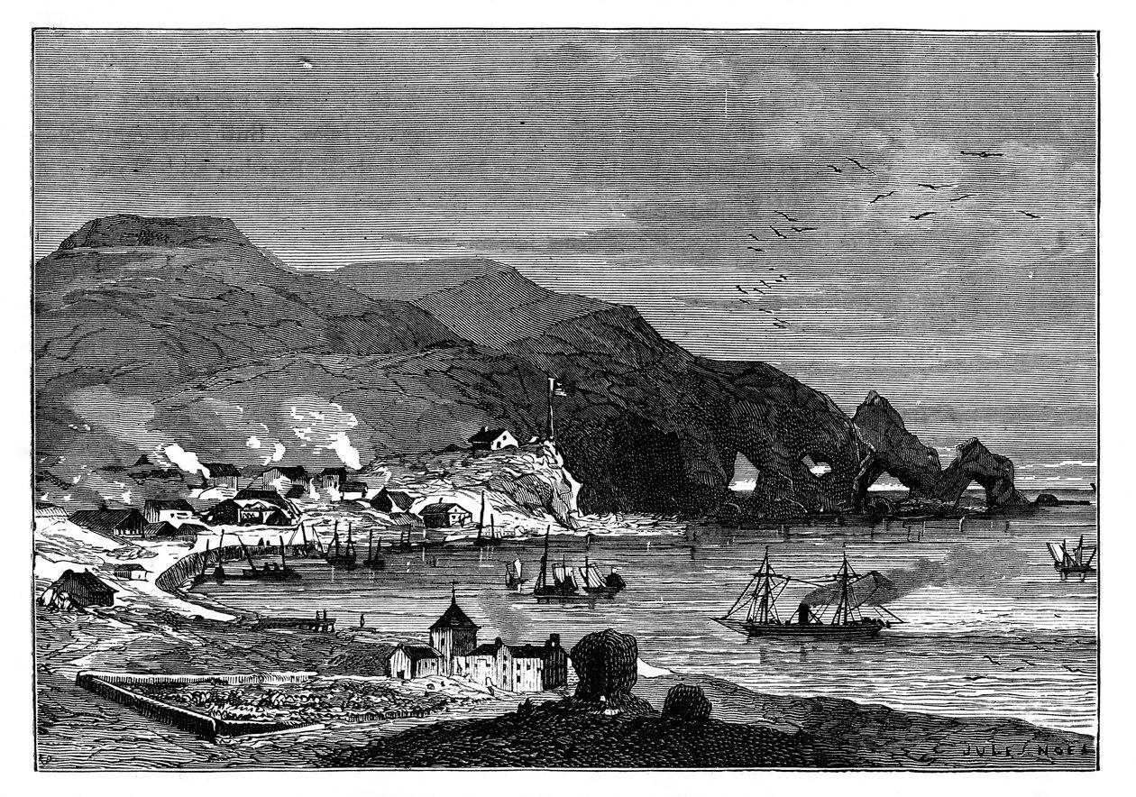Thorshavn, die Hauptstadt der Färöer-Inseln, ca. 1890 von Unbekannt