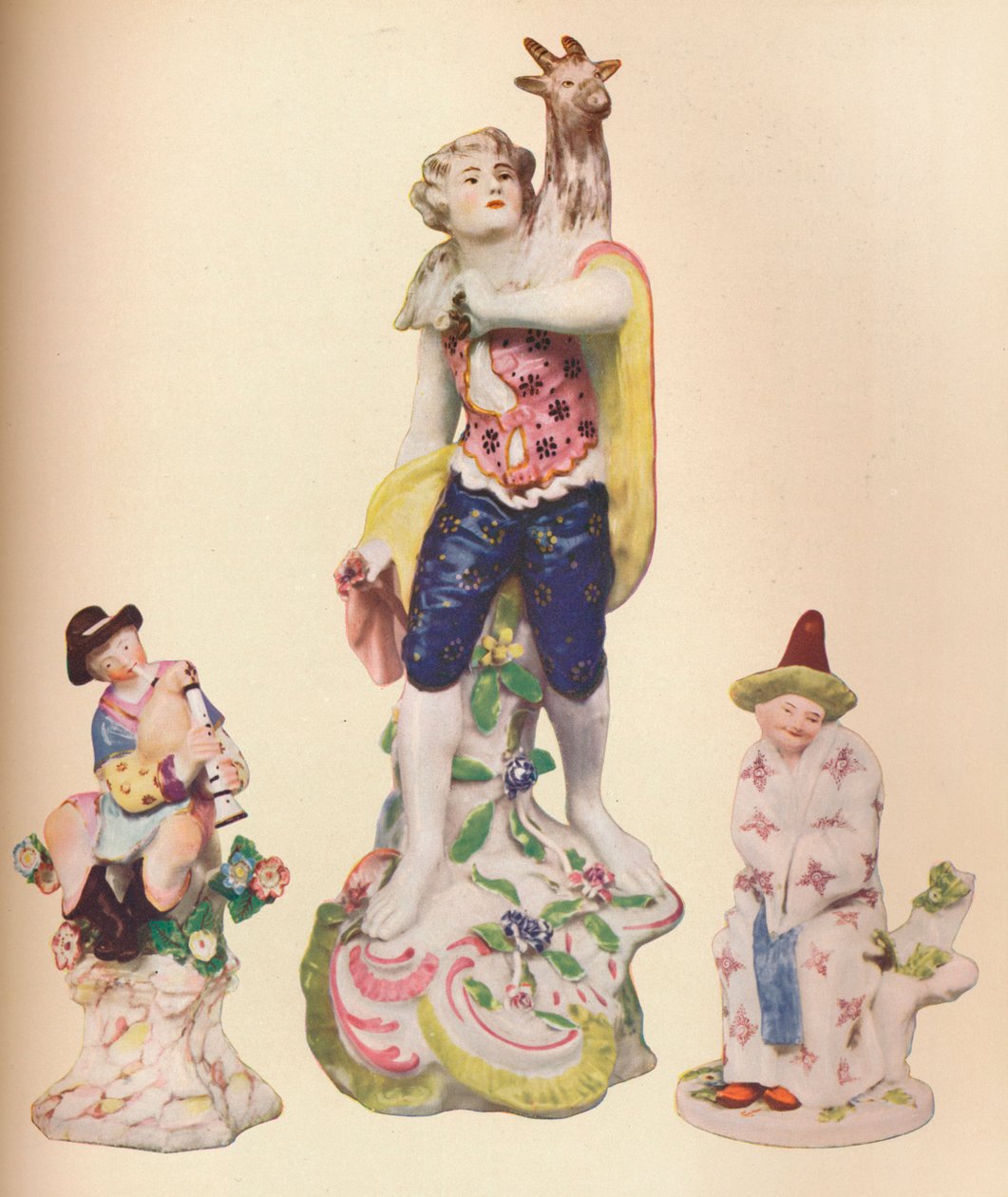 Drei chinesische Figuren aus der Wallace Elliot Sammlung, ca. 1775 von Unbekannt