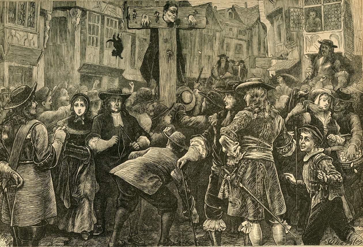 Titus Oates im Pranger, 1685, 1897 von Unbekannt