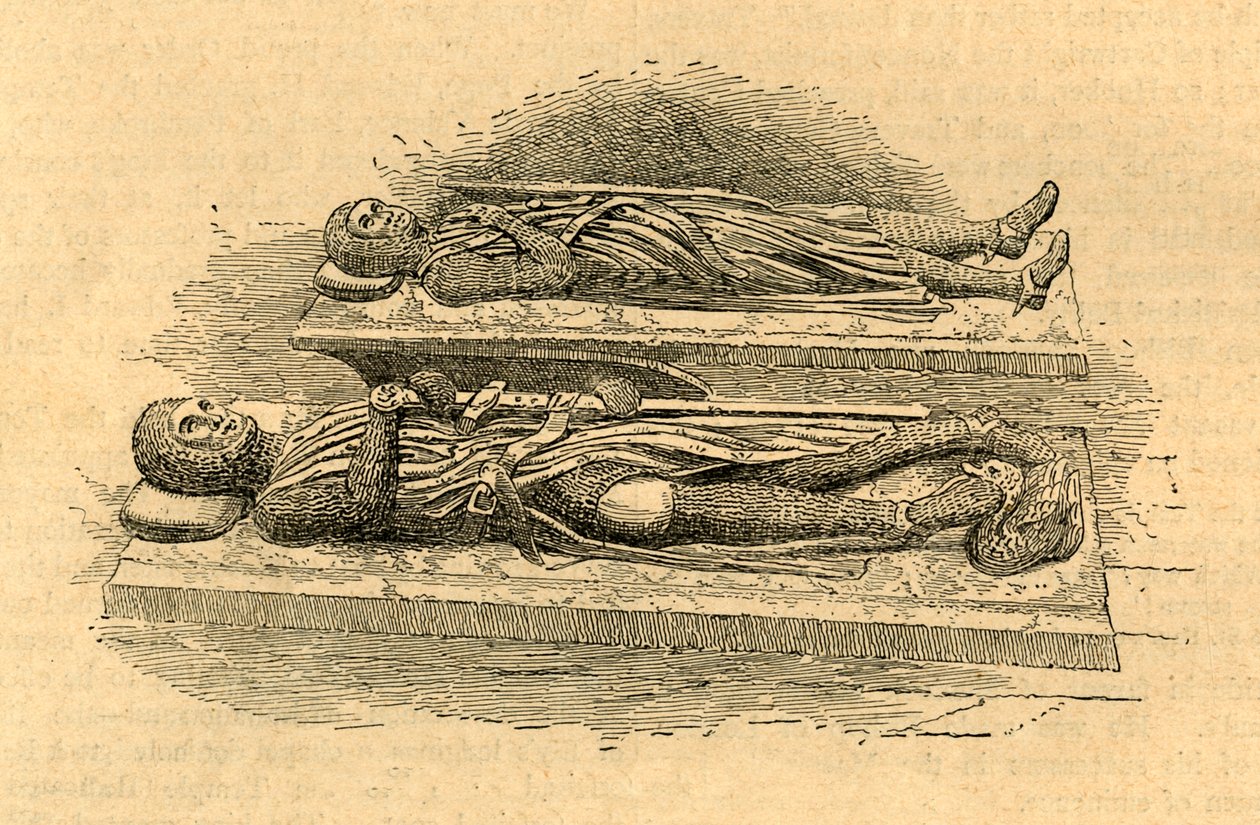 Gräber der Tempelritter, 1870, 1897 von Unbekannt