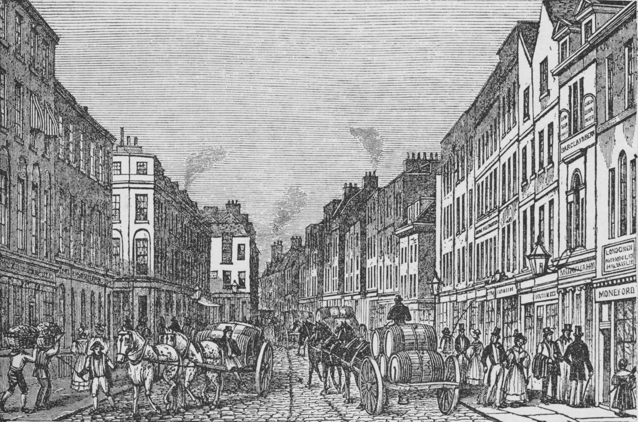 Tooley Street in der ersten Hälfte des 19. Jahrhunderts, ca. 1840, 1912 von Unbekannt