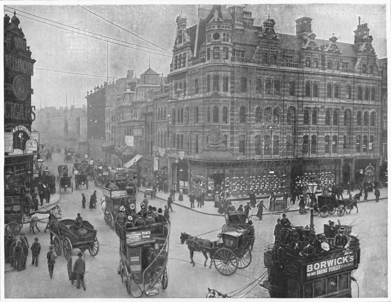 Ecke Tottenham Court Road, London, um 1903 von Unbekannt