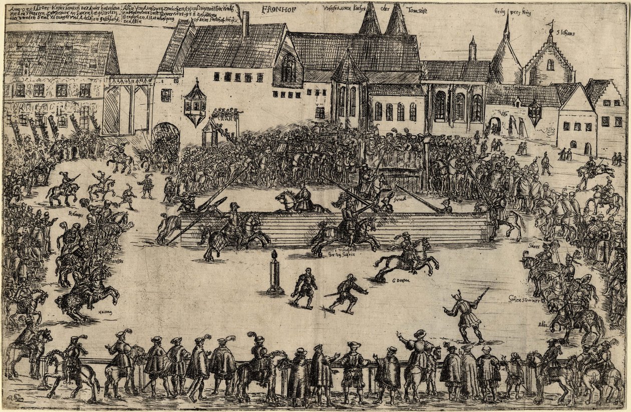 Turnier zur Zeit von Heinrich I. dem Vogler 938, ca. 1575 von Unbekannt