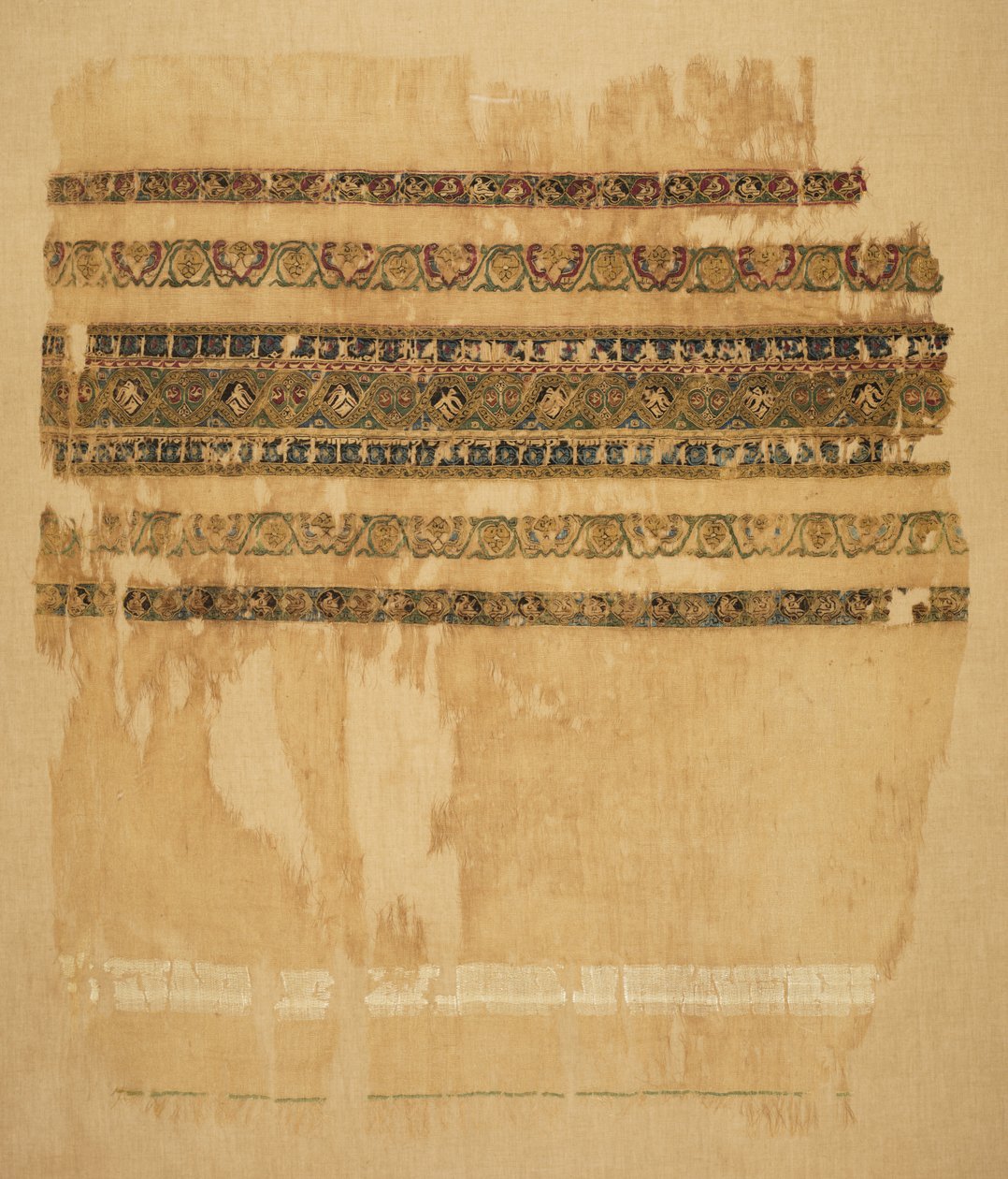Turban- oder Schalende mit Tiraz und Gold, 1094 von Unbekannt