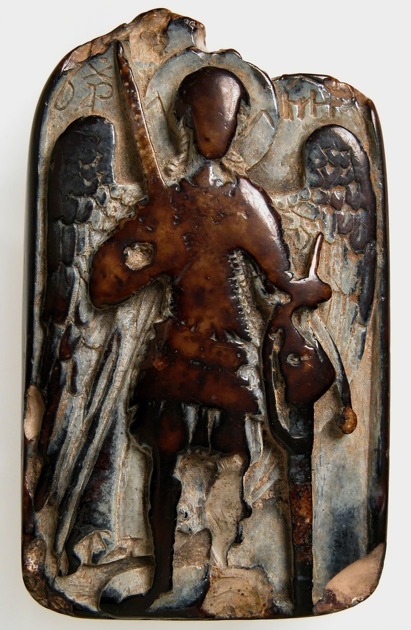 Zweiseitiger Anhänger mit Erzengel Michael und Daniel in der Löwengrube, Byzantinisch von Unbekannt