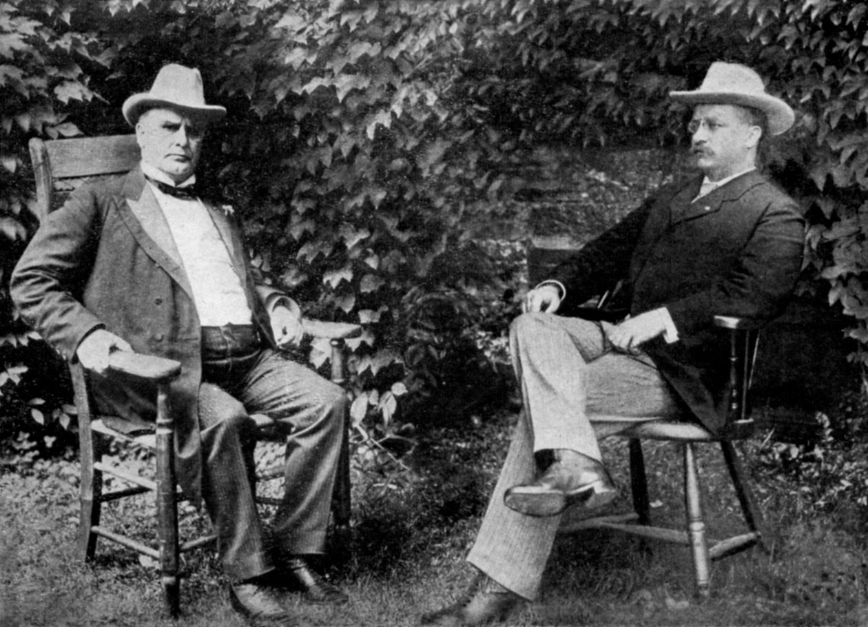 US-Präsident William McKinley und Vizepräsident Theodore Roosevelt, 1899 von Unbekannt