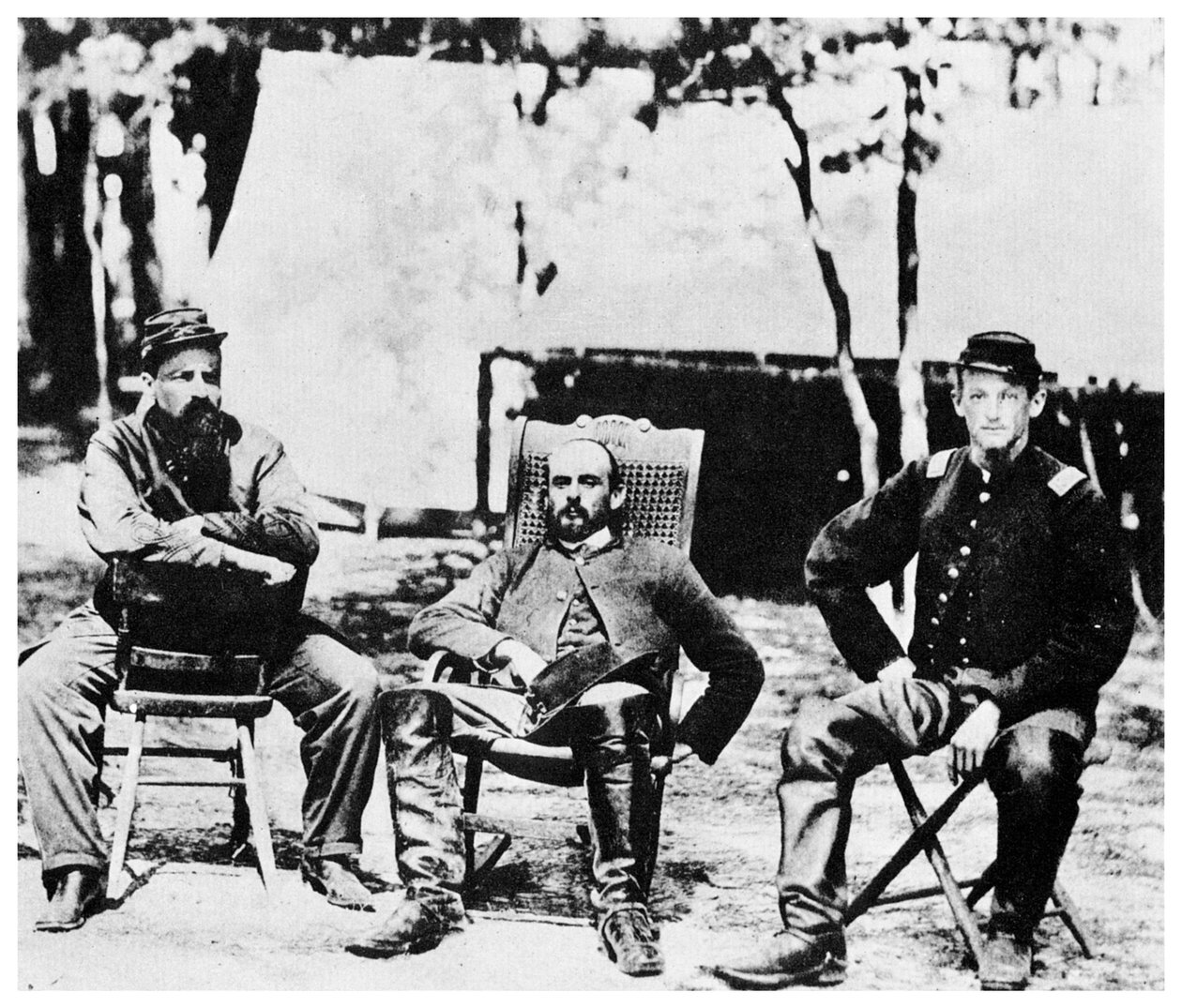 Offiziere der Union vor dem Fall von Petersburg, Amerikanischer Bürgerkrieg, 1864 von Unbekannt