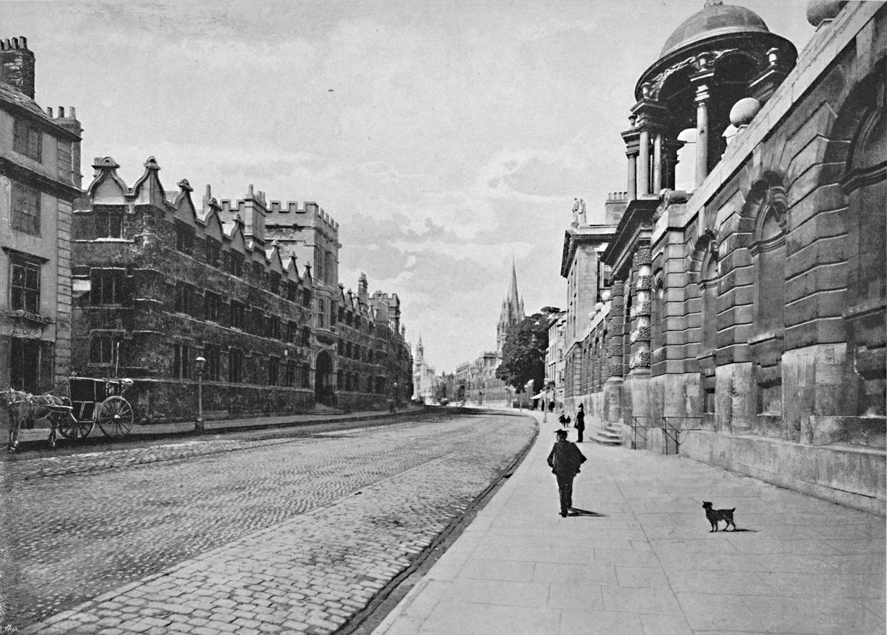 University College von der High Street, Oxford, um 1896 von Unbekannt