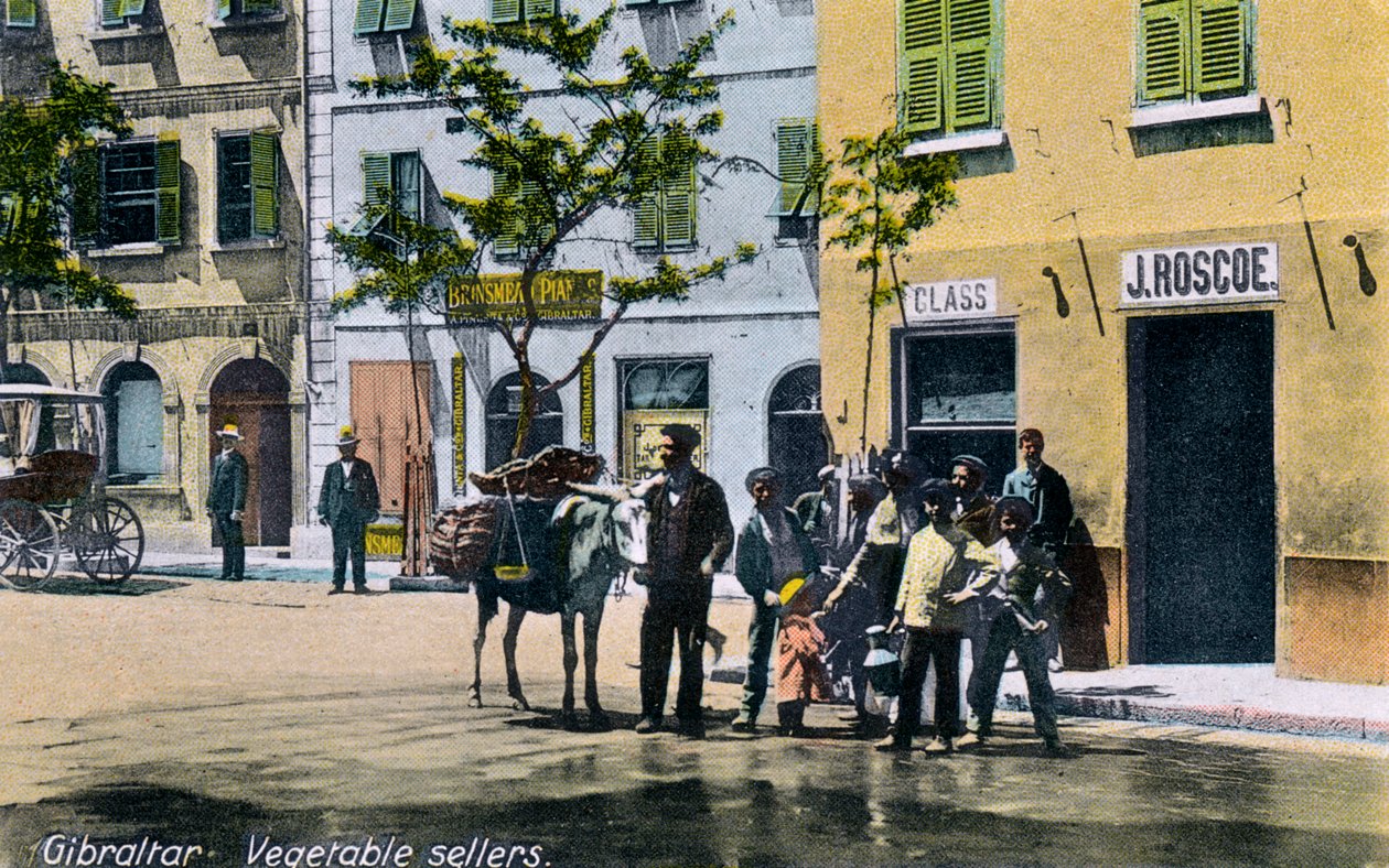 Gemüseverkäufer, Gibraltar von Unbekannt