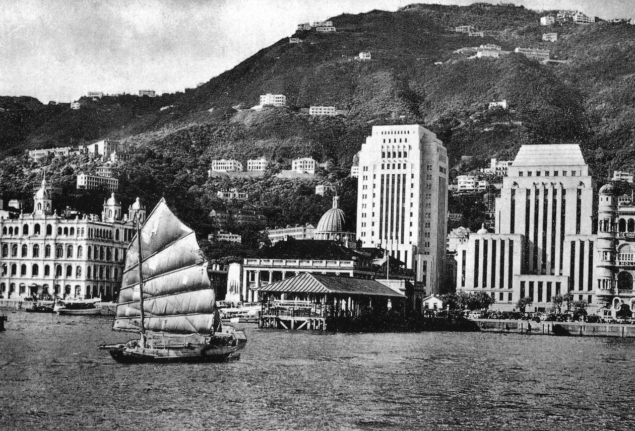 Victoria City oder die Stadt Victoria, Hongkong, ca. 1920er-1930er Jahre von Unbekannt