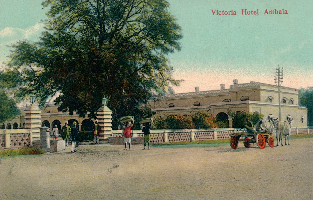 Victoria Hotel Ambala, um 1900 von Unbekannt