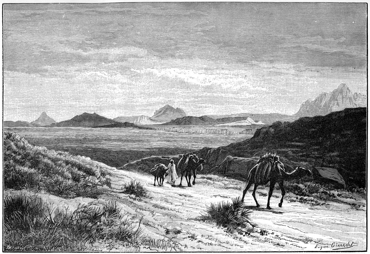 Blick vom Tellat-Pass, Tunesien, ca. 1890 von Unbekannt