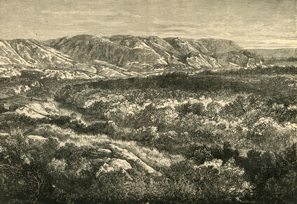 Blick ins Jordantal, 1890 von Unbekannt