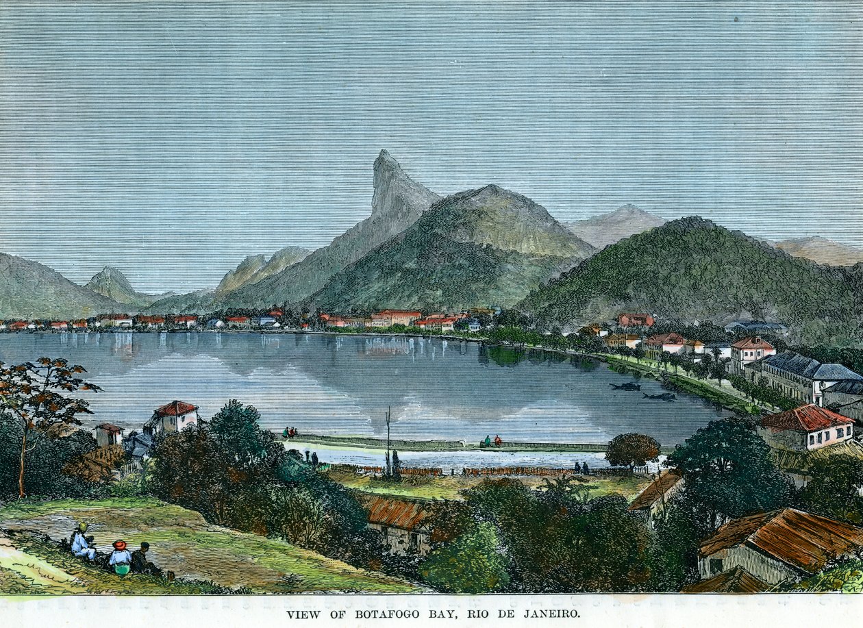 Ansicht der Botafogo-Bucht, Rio de Janeiro, Brasilien von Unbekannt