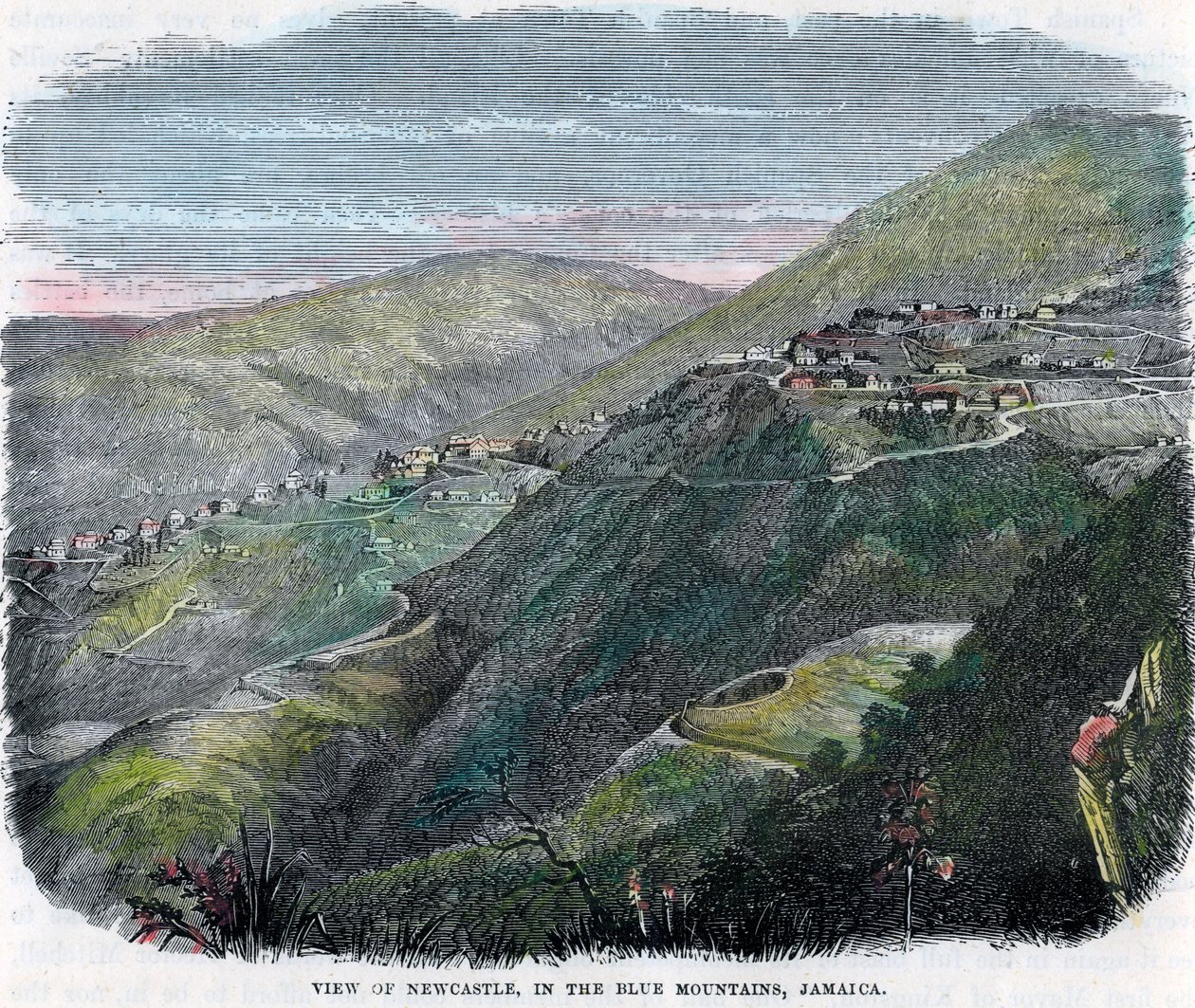 Blick auf Newcastle, in den Blue Mountains, Jamaika, ca. 1880 von Unbekannt