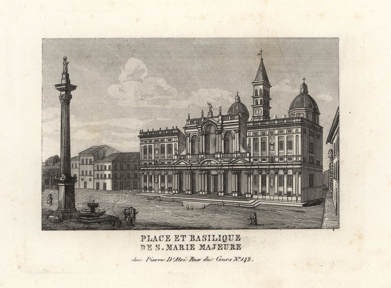 Blick auf die Piazza e Basilica di Santa Maria Maggiore, Rom von Unbekannt