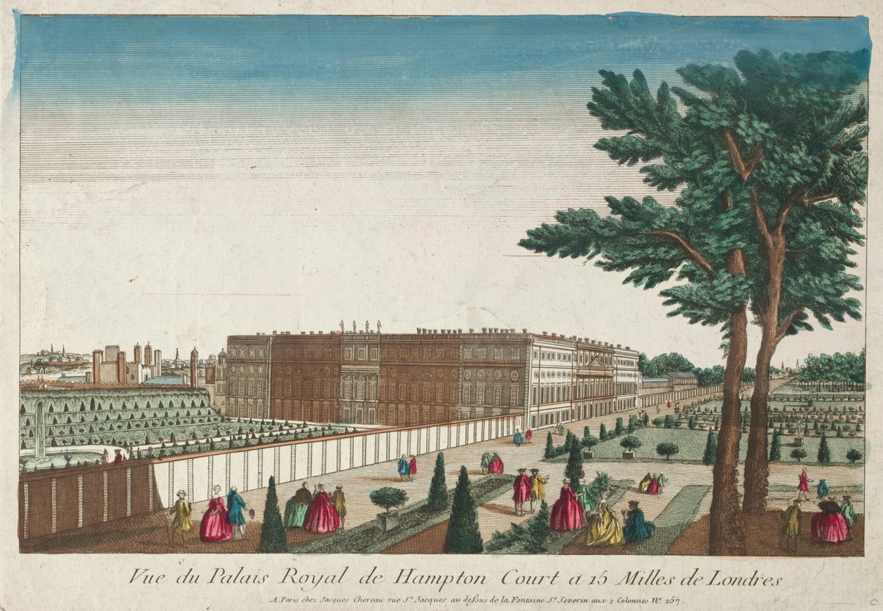 Ansicht des Königspalastes von Hampton Court, 18. Jahrhundert von Unbekannt