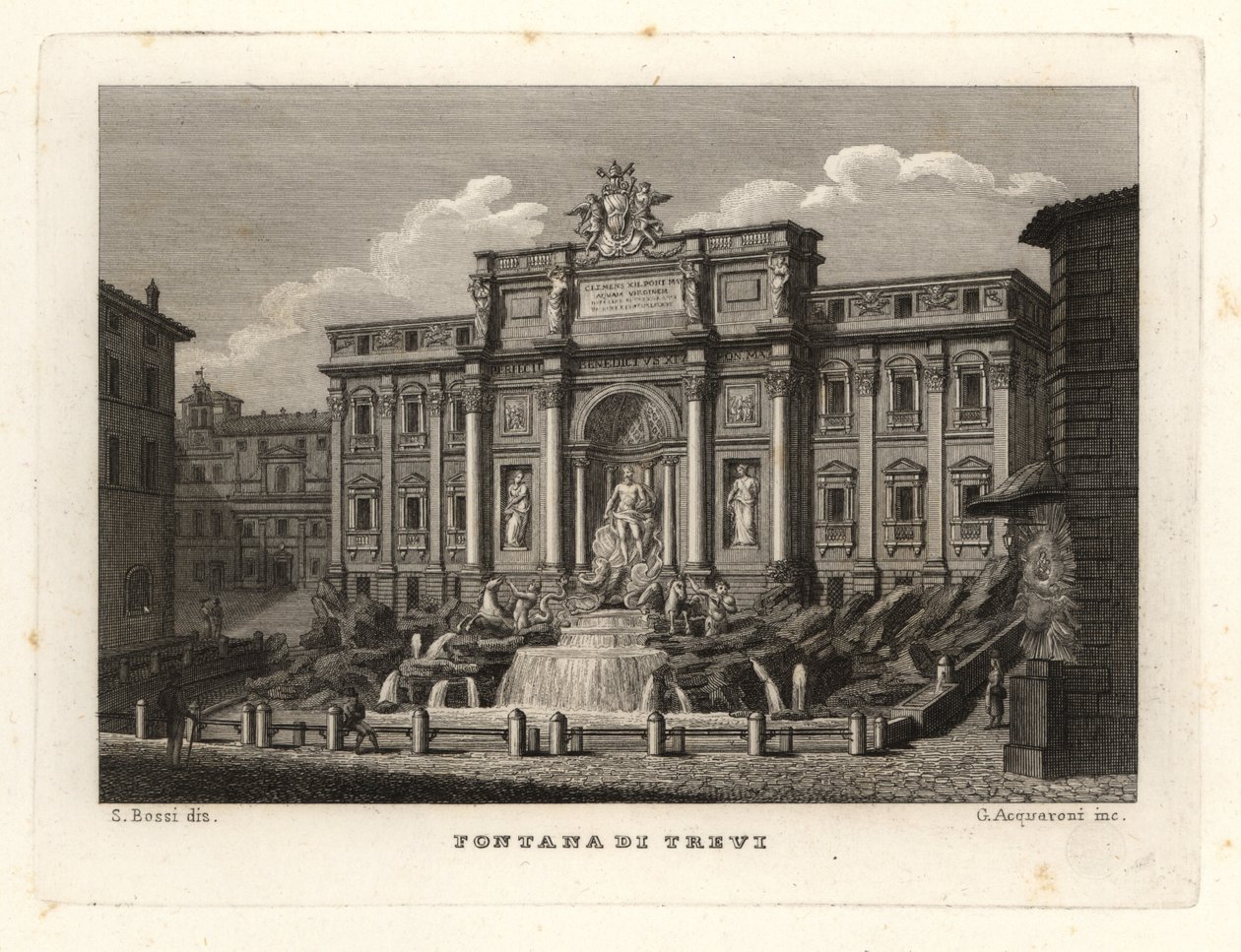 Ansicht des Trevi-Brunnens, Fontana di Trevi, Rom von Unbekannt