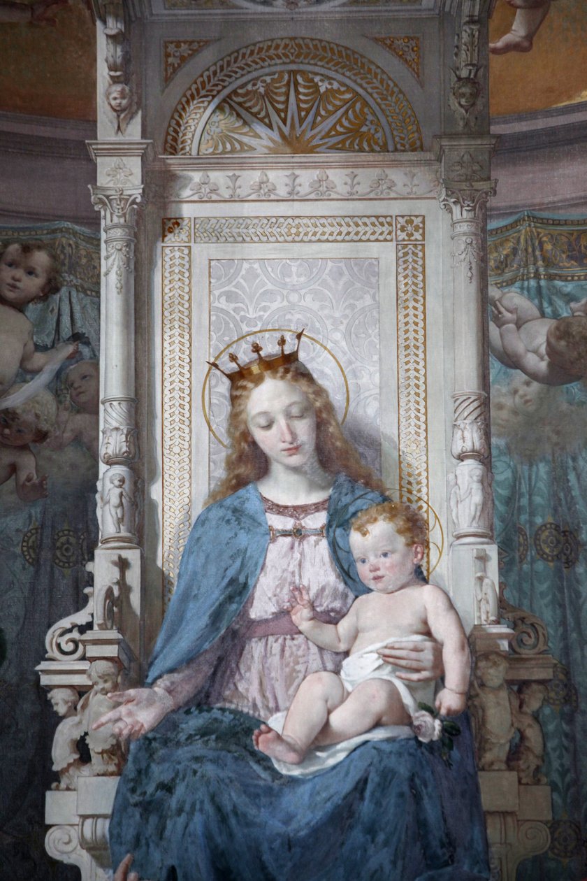 Gemälde der Jungfrau und des Kindes in der Kirche San Filippo Neri, Turin, Italien von Unbekannt