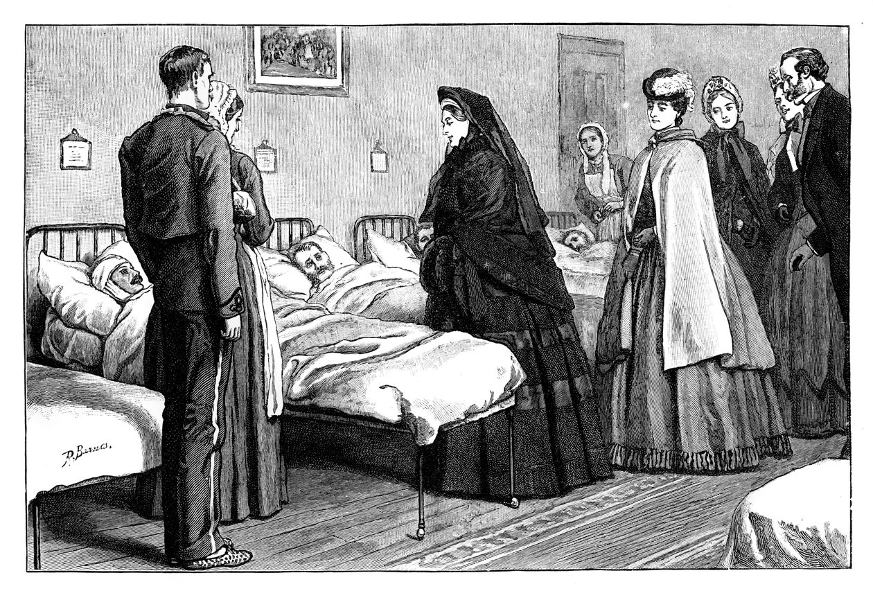 Besuch von Königin Victoria im Netley Hospital, Hampshire, um 1860er Jahre von Unbekannt