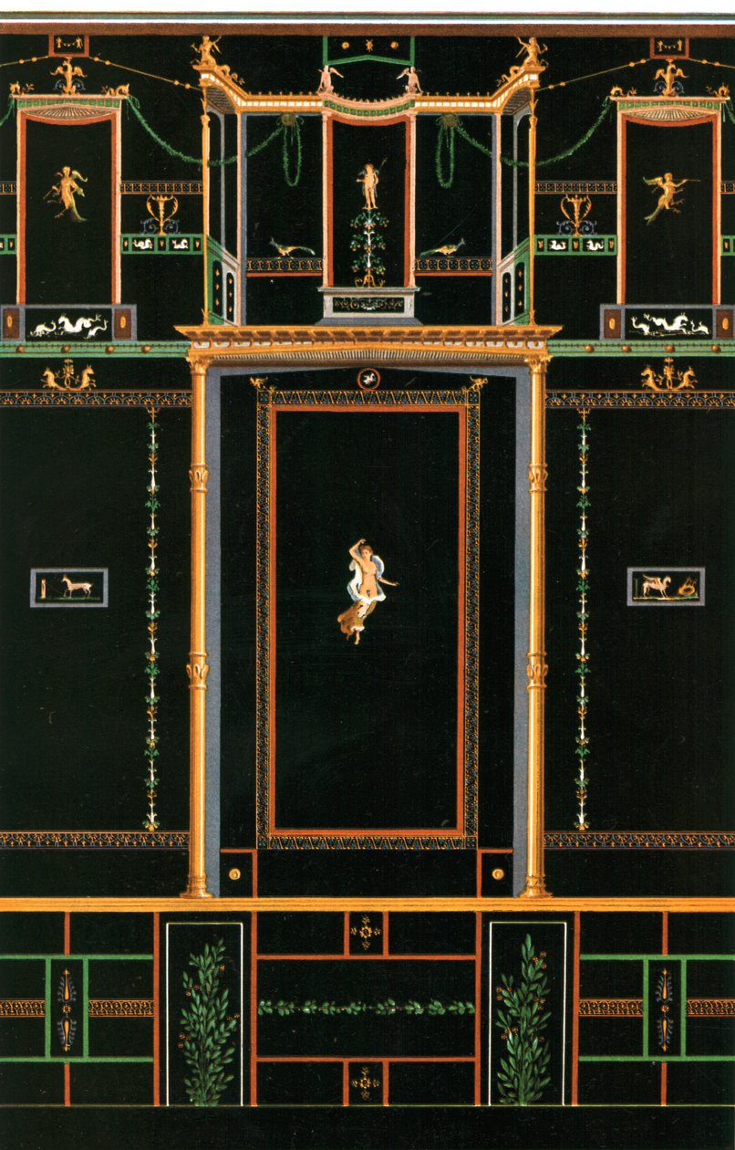 Wanddekoration, Pompeji, Italien, 1928 von Unbekannt