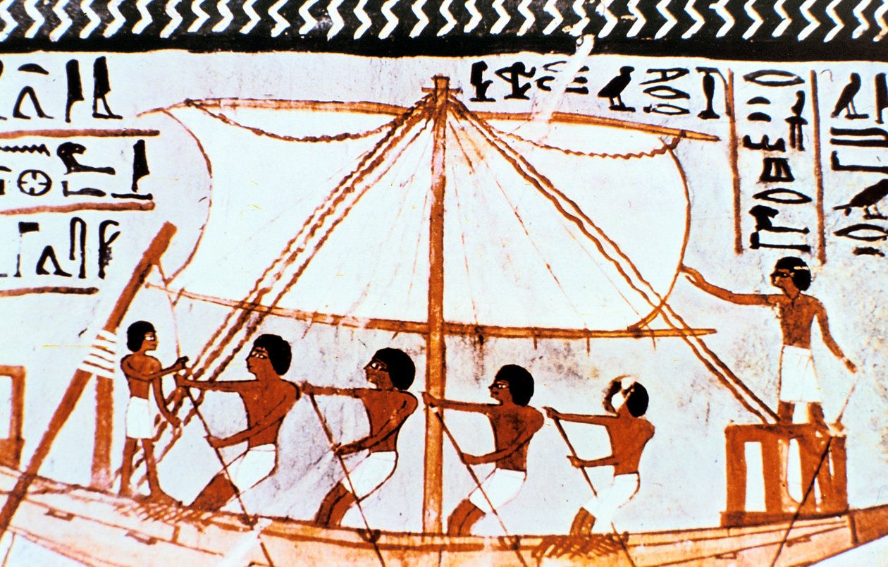 Wandmalerei aus dem Grab von Sennefer, Abydos, Altes Ägypten, 18. Dynastie, ca. 1450 v. Chr. von Unbekannt