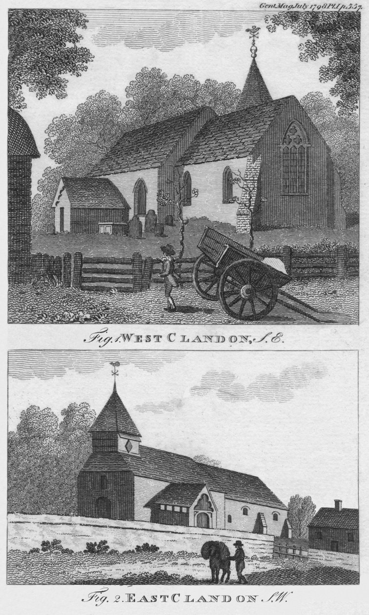 West Clandon und East Clandon, 1798 von Unbekannt