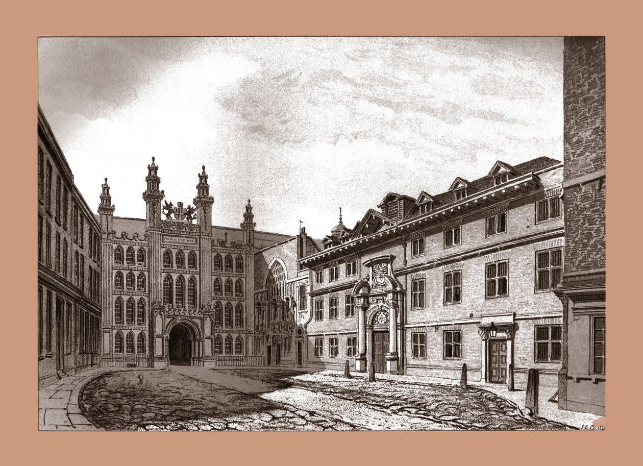 Westansicht der Guildhall Chapel und Blackwell Hall, 1886 von Unbekannt